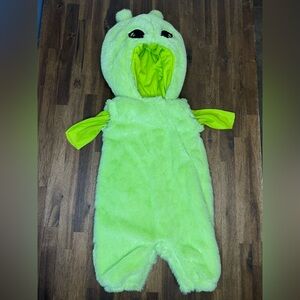 Pottery Barn Kids Green Alien Baby Costume MISSING Sleeves, 0-6 Months